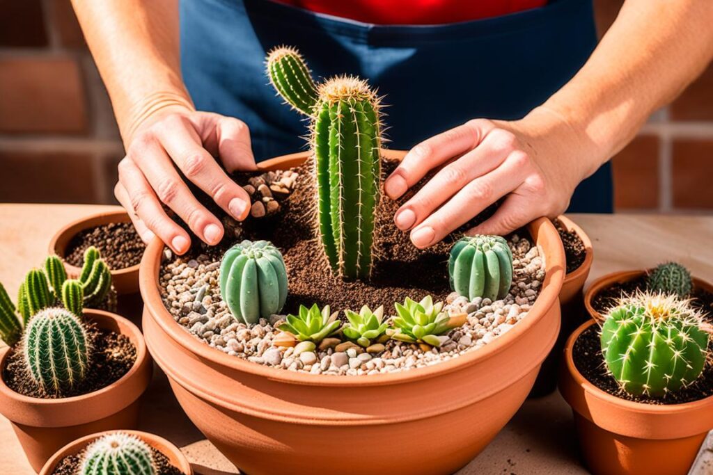 como plantar cactos em vaso